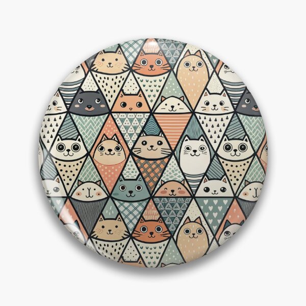 Item preview, Cozy Geometric Cat Triangle Pattern designed and sold by Jackal's Box of Chaos.
