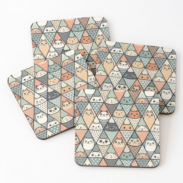 Item preview, Cozy Geometric Cat Triangle Pattern designed and sold by Jackal's Box of Chaos.