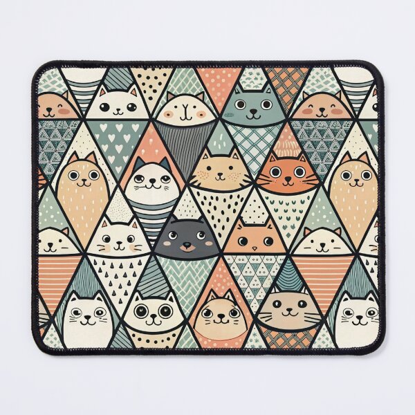 Item preview, Cozy Geometric Cat Triangle Pattern designed and sold by Jackal's Box of Chaos.