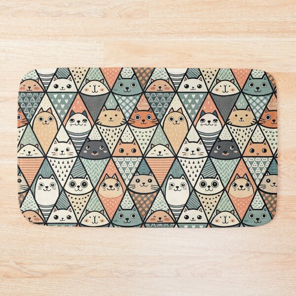 Item preview, Cozy Geometric Cat Triangle Pattern designed and sold by Jackal's Box of Chaos.