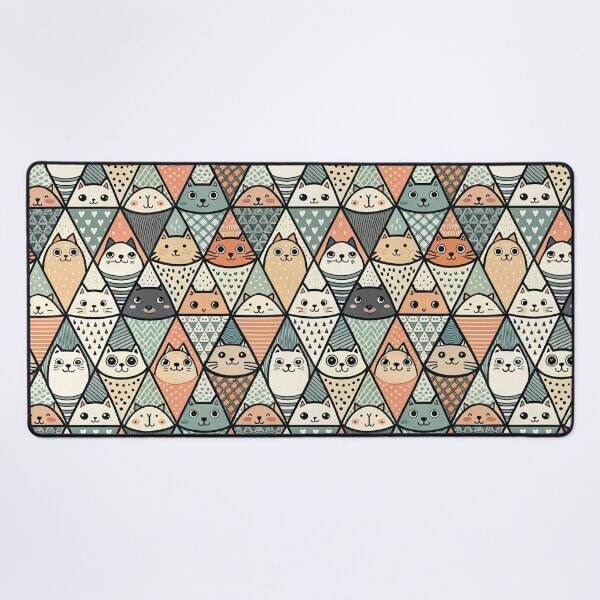 Item preview, Cozy Geometric Cat Triangle Pattern designed and sold by Jackal's Box of Chaos.