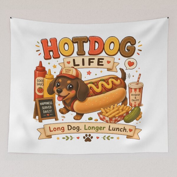 Item preview, Cute Hotdog Dachshund Kawaii T-Shirt | Long Dog Longer Lunch Funny Wiener Dog Food Lover Gift designed and sold by Snackwear Apparel.