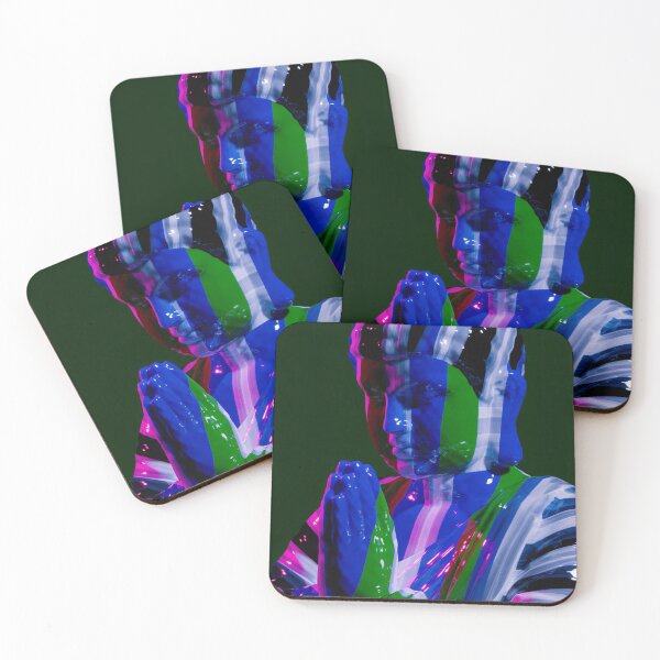 Item preview, Neon Abstract Prayer Portrait designed and sold by bubblegoth.