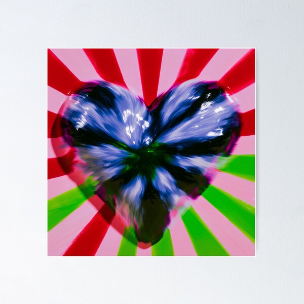 Item preview, Psychedelic Floral Heart Sunburst designed and sold by bubblegoth.
