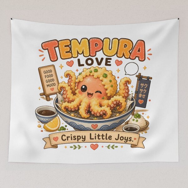Item preview, Cute Tempura Octopus Kawaii T-Shirt | Japanese Food Lover Anime Aesthetic Seafood Gift designed and sold by Snackwear Apparel.