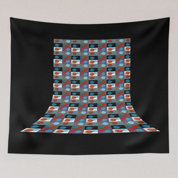 Item preview, Perspective Matrix Distortion - Psychedelic Op Art Grid Painting designed and sold by M.A.M.A.artistRio - Marsailhe Milward.