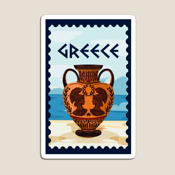 Item preview, Classic Greek Vintage Vase Stamp designed and sold by 21ayh.