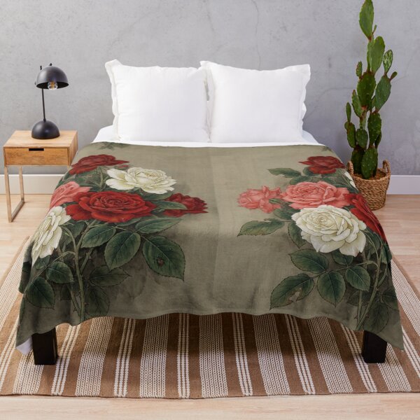 Item preview, Elegant Realistic Chinese Gongbi Painting of Blooming Roses designed and sold by OddlySticky.