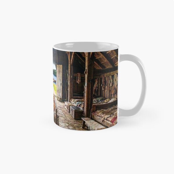 Item preview, Rustic Viking Longhouse Interior with Firepit designed and sold by Adventure Ambience Studio.