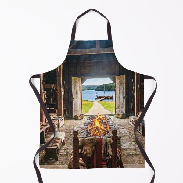 Item preview, Rustic Viking Longhouse Interior with Firepit designed and sold by Adventure Ambience Studio.