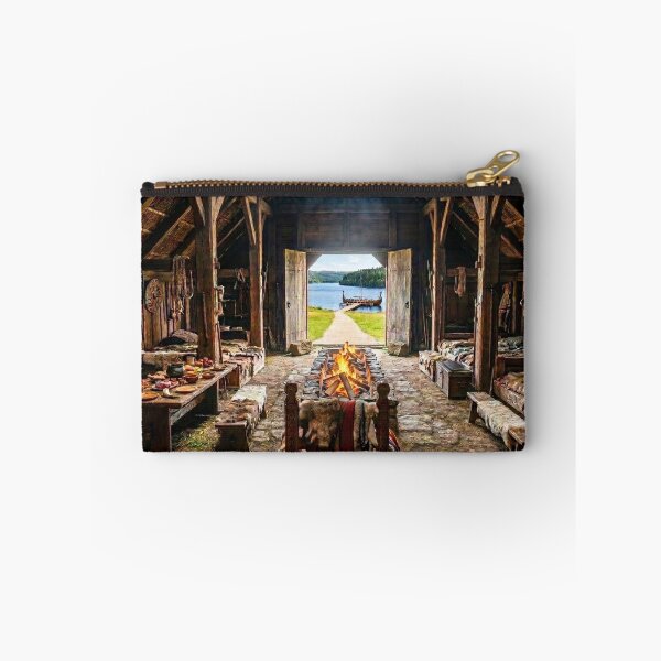 Item preview, Rustic Viking Longhouse Interior with Firepit designed and sold by Adventure Ambience Studio.
