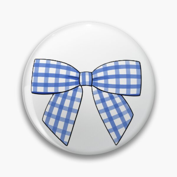 Item preview, blue gingham bow designed and sold by Roniya George.