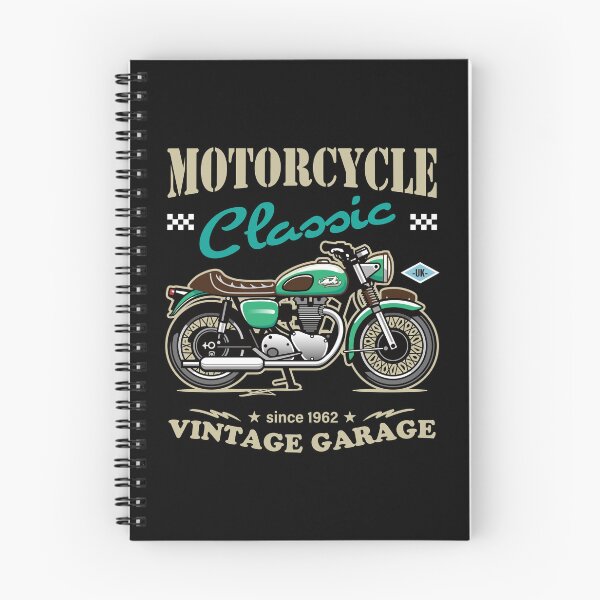 Item preview, Candy Color Vintage Motorcycle - Retro Classic Bike Illustration_GREEN_BK designed and sold by AckeeWolf.