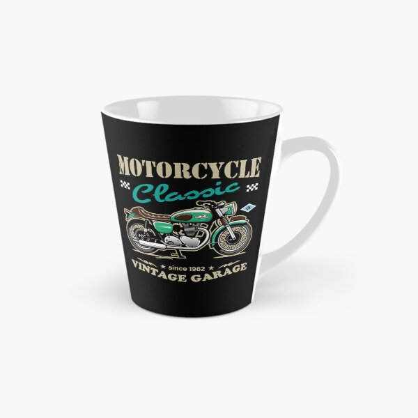 Item preview, Candy Color Vintage Motorcycle - Retro Classic Bike Illustration_GREEN_BK designed and sold by AckeeWolf.