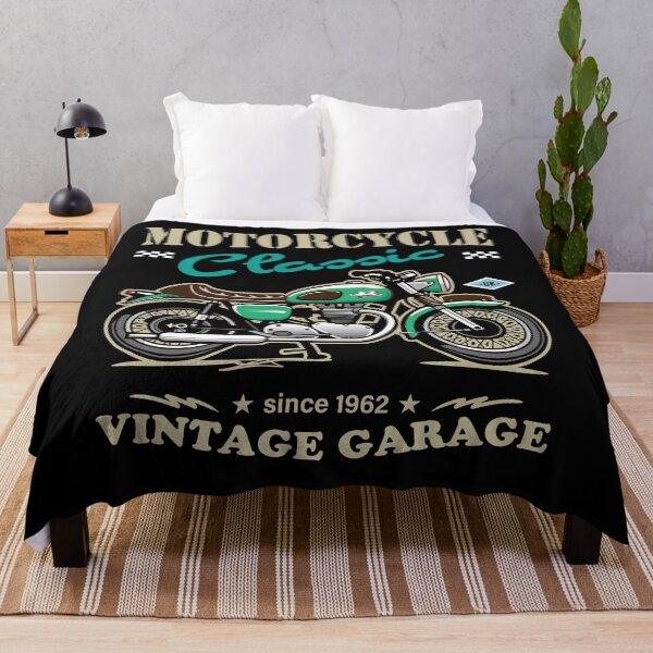 Item preview, Candy Color Vintage Motorcycle - Retro Classic Bike Illustration_GREEN_BK designed and sold by AckeeWolf.