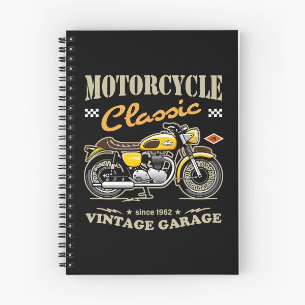 Item preview, Candy Color Vintage Motorcycle - Retro Classic Bike Illustration_YELLOW_BK designed and sold by AckeeWolf.