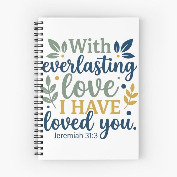 Item preview, With everlasting love I have loved you - Jeremiah 31:3 Botanical Faith Graphic designed and sold by Faithloveshop.