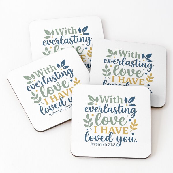 Item preview, With everlasting love I have loved you - Jeremiah 31:3 Botanical Faith Graphic designed and sold by Faithloveshop.