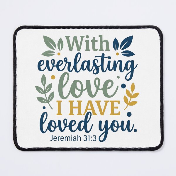 Item preview, With everlasting love I have loved you - Jeremiah 31:3 Botanical Faith Graphic designed and sold by Faithloveshop.