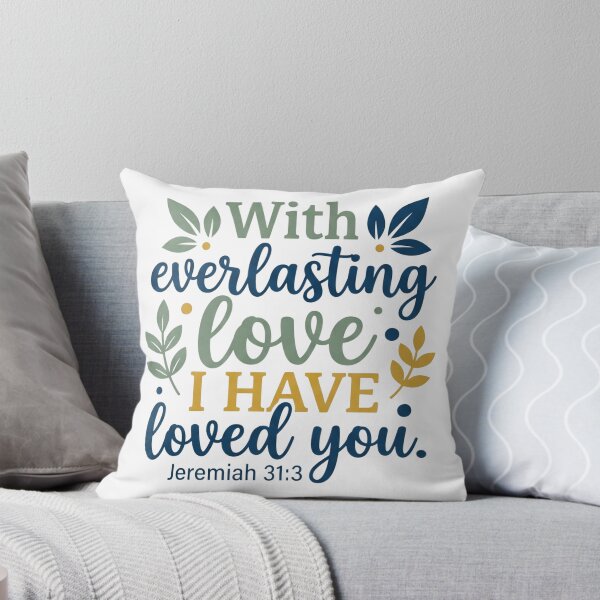 Item preview, With everlasting love I have loved you - Jeremiah 31:3 Botanical Faith Graphic designed and sold by Faithloveshop.