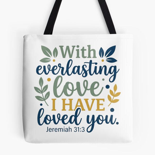 Item preview, With everlasting love I have loved you - Jeremiah 31:3 Botanical Faith Graphic designed and sold by Faithloveshop.