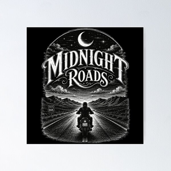 Item preview, Midnight Roads Vintage Typography designed and sold by Vexorask.