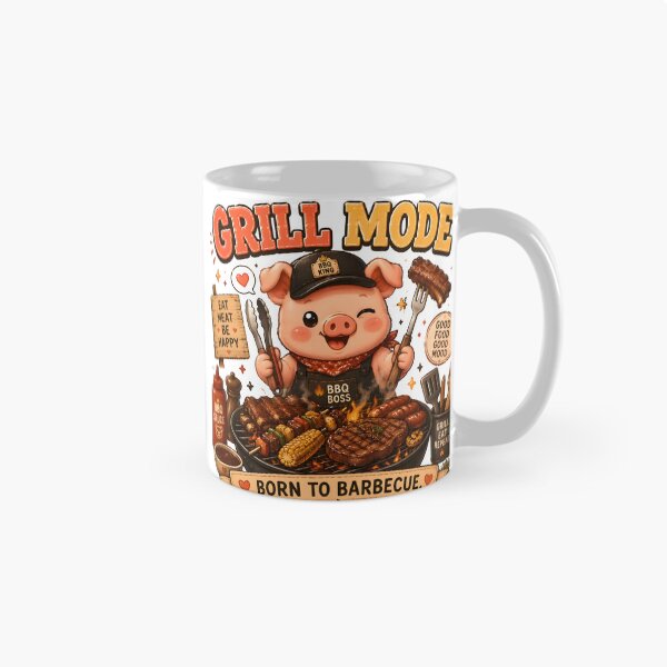 Item preview, Cute BBQ Pig Kawaii T-Shirt | Grill Mode BBQ Lover Funny Pig Chef Gift designed and sold by Snackwear Apparel.