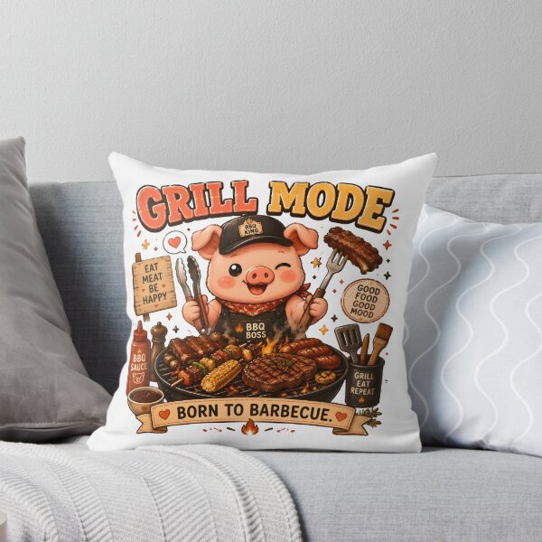 Item preview, Cute BBQ Pig Kawaii T-Shirt | Grill Mode BBQ Lover Funny Pig Chef Gift designed and sold by Snackwear Apparel.
