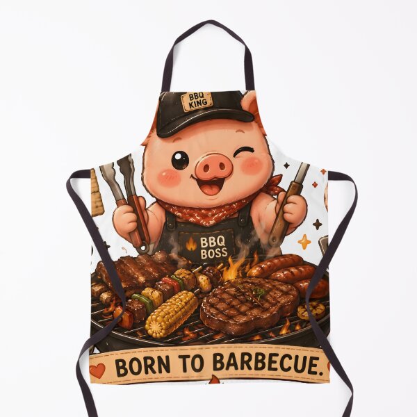 Item preview, Cute BBQ Pig Kawaii T-Shirt | Grill Mode BBQ Lover Funny Pig Chef Gift designed and sold by Snackwear Apparel.