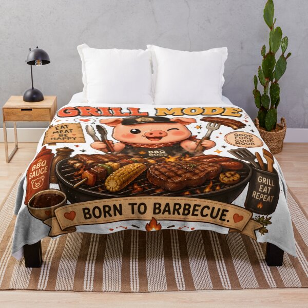 Item preview, Cute BBQ Pig Kawaii T-Shirt | Grill Mode BBQ Lover Funny Pig Chef Gift designed and sold by Snackwear Apparel.