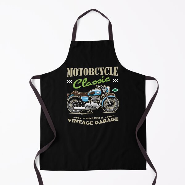 Item preview, Candy Color Vintage Motorcycle - Retro Classic Bike Illustration_BLUE_BK designed and sold by AckeeWolf.