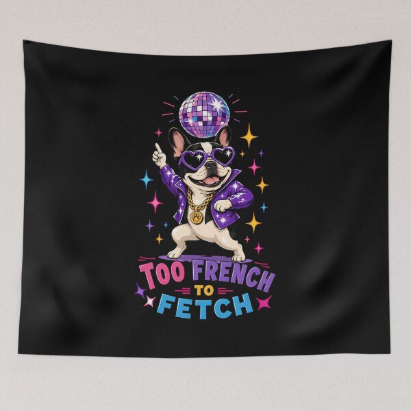 Item preview, French Bulldog Rules The Retro Dance Floor designed and sold by Tong4130.