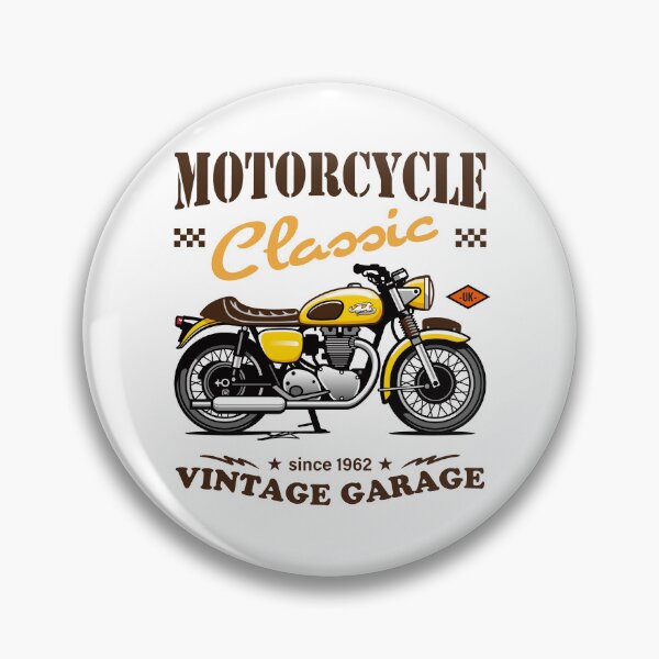 Item preview, Candy Color Vintage Motorcycle - Retro Classic Bike Illustration_YELLOW_WH designed and sold by AckeeWolf.