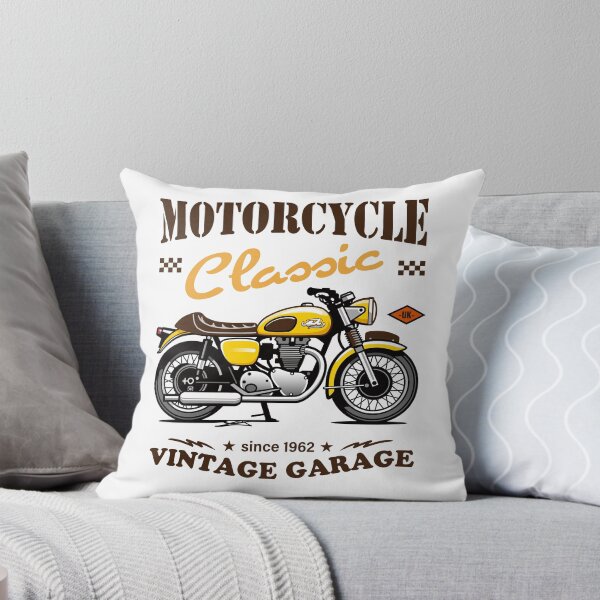 Item preview, Candy Color Vintage Motorcycle - Retro Classic Bike Illustration_YELLOW_WH designed and sold by AckeeWolf.