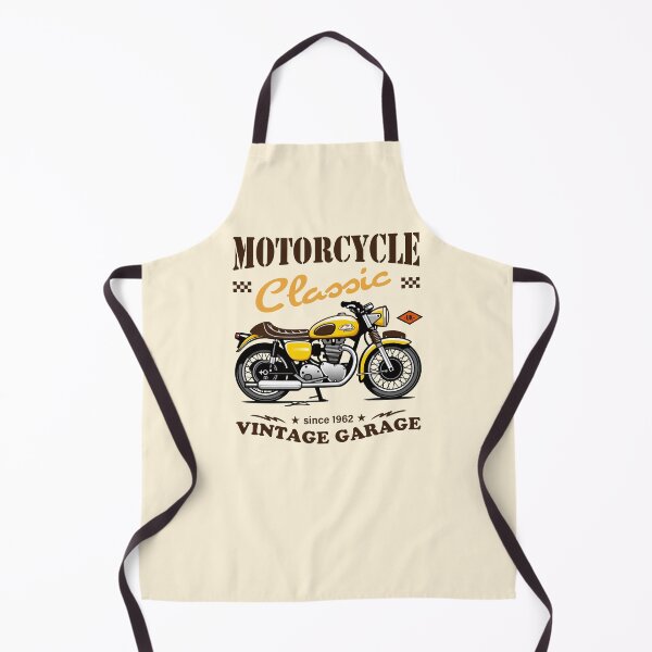 Item preview, Candy Color Vintage Motorcycle - Retro Classic Bike Illustration_YELLOW_WH designed and sold by AckeeWolf.