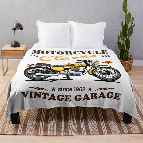 Item preview, Candy Color Vintage Motorcycle - Retro Classic Bike Illustration_YELLOW_WH designed and sold by AckeeWolf.