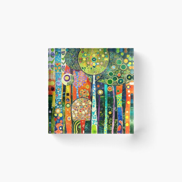 Item preview, Funky Fantasy Forest Colorful Abstract Trees Digital Art designed and sold by DEC02.