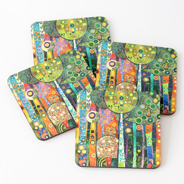 Item preview, Funky Fantasy Forest Colorful Abstract Trees Digital Art designed and sold by DEC02.