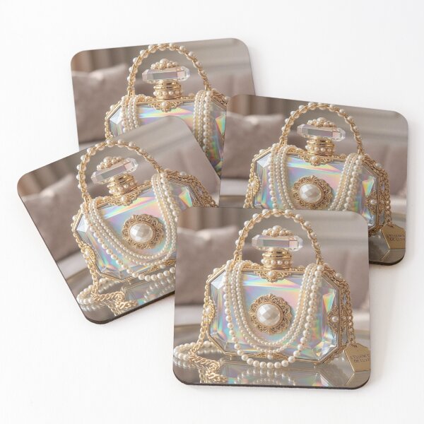 Item preview, Crystal and Pearls Perfume Bottle Luxury Clutch designed and sold by Trans4med.