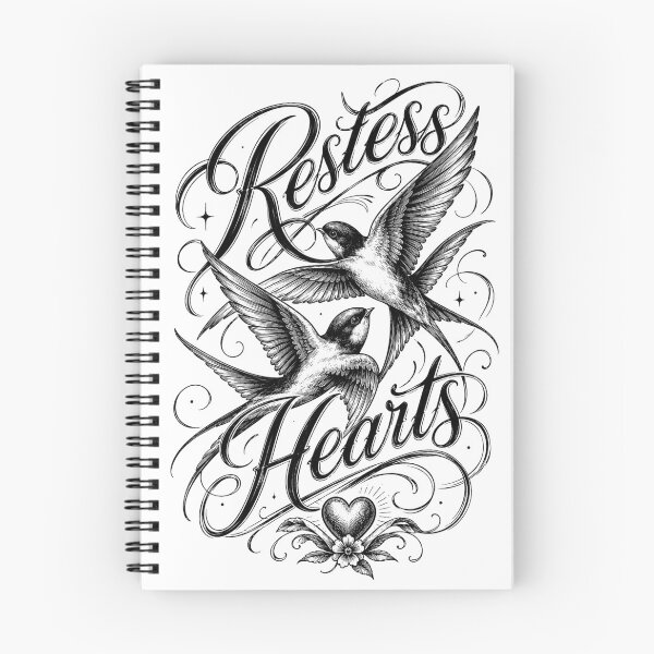 Item preview, Restless Hearts Vintage Script designed and sold by Vexorask.