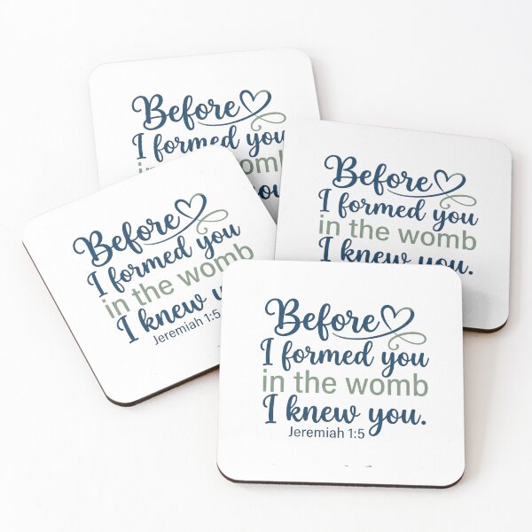 Item preview, Before I formed you in the womb I knew you - Jeremiah 1:5 Script Faith Graphic designed and sold by Faithloveshop.
