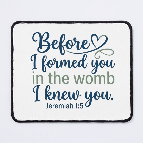 Item preview, Before I formed you in the womb I knew you - Jeremiah 1:5 Script Faith Graphic designed and sold by Faithloveshop.