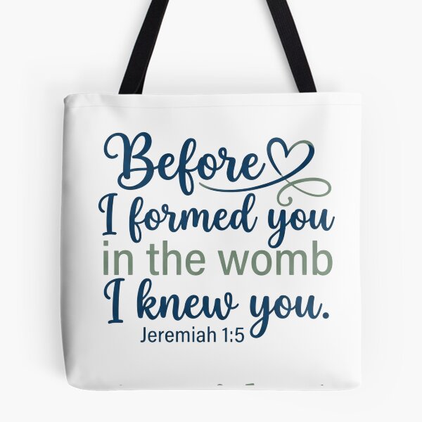 Item preview, Before I formed you in the womb I knew you - Jeremiah 1:5 Script Faith Graphic designed and sold by Faithloveshop.
