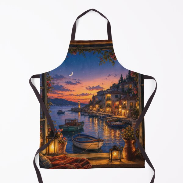 Item preview, Harbor Window Evening Scene designed and sold by aihrgdesign.
