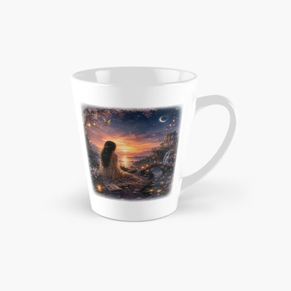 Item preview, Enchanted Moonlit Garden at Sunset – Dreamy Fantasy Landscape Art designed and sold by ttrimm.