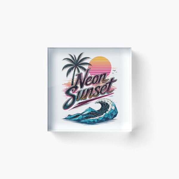 Item preview, Neon Sunset Retro Vibes designed and sold by Vexorask.