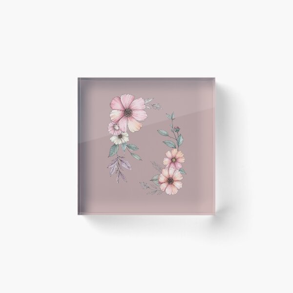 Item preview, Peach-pink Floral Frame designed and sold by NNhu.