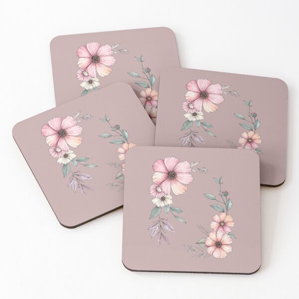 Item preview, Peach-pink Floral Frame designed and sold by NNhu.