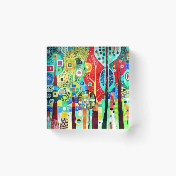Item preview, Funky Fantasy Forest Vibrantly Colorful Abstract Digital Art designed and sold by DEC02.