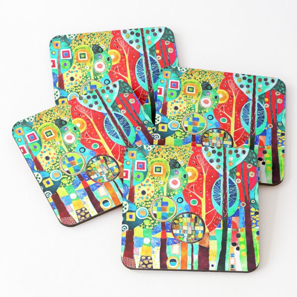 Item preview, Funky Fantasy Forest Vibrantly Colorful Abstract Digital Art designed and sold by DEC02.